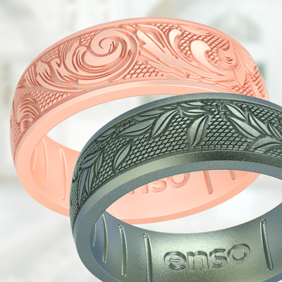 2-Ring Set - Etched Signature 